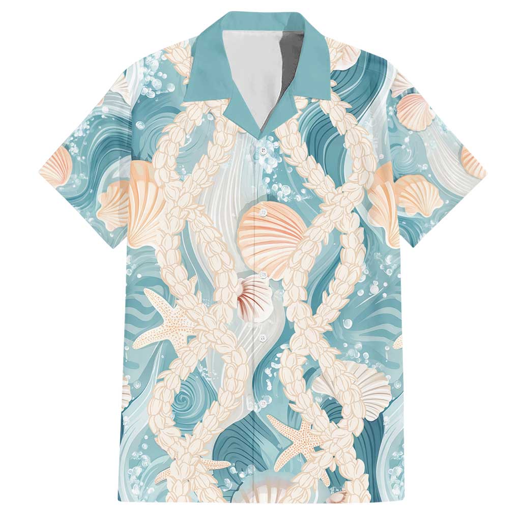 Hawaii Lei Seashells Starfish Hawaiian Shirt Fresh Summer Vibe LT01 Blue - Polynesian Pride