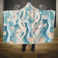 Hawaii Lei Seashells Starfish Hooded Blanket Fresh Summer Vibe LT01 - Polynesian Pride