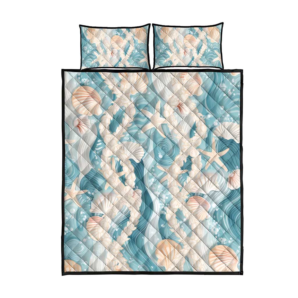 Hawaii Lei Seashells Starfish Quilt Bed Set Fresh Summer Vibe LT01 - Polynesian Pride