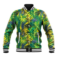 Hawaii Summer Tropical Leaves Baseball Jacket LT01 Unisex Yellow - Polynesian Pride
