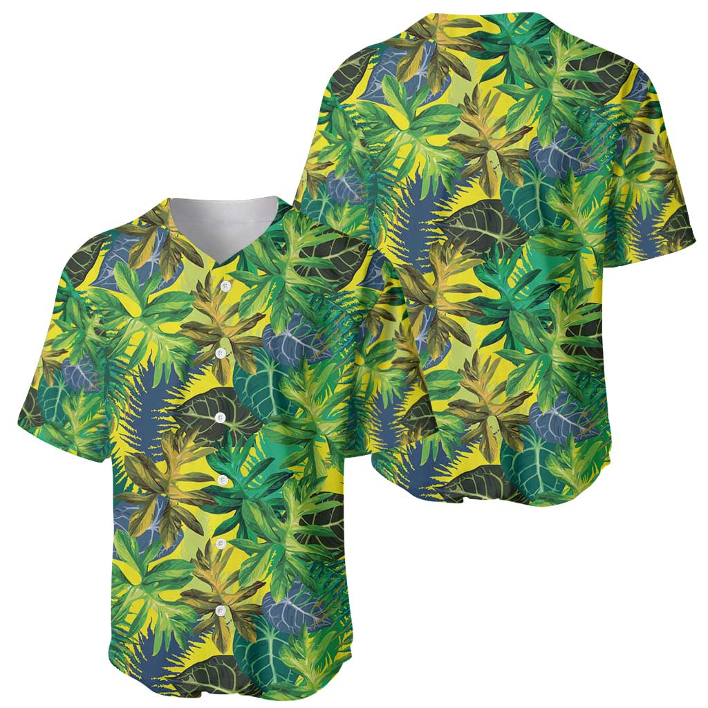 Hawaii Summer Tropical Leaves Baseball Jersey LT01 - Polynesian Pride