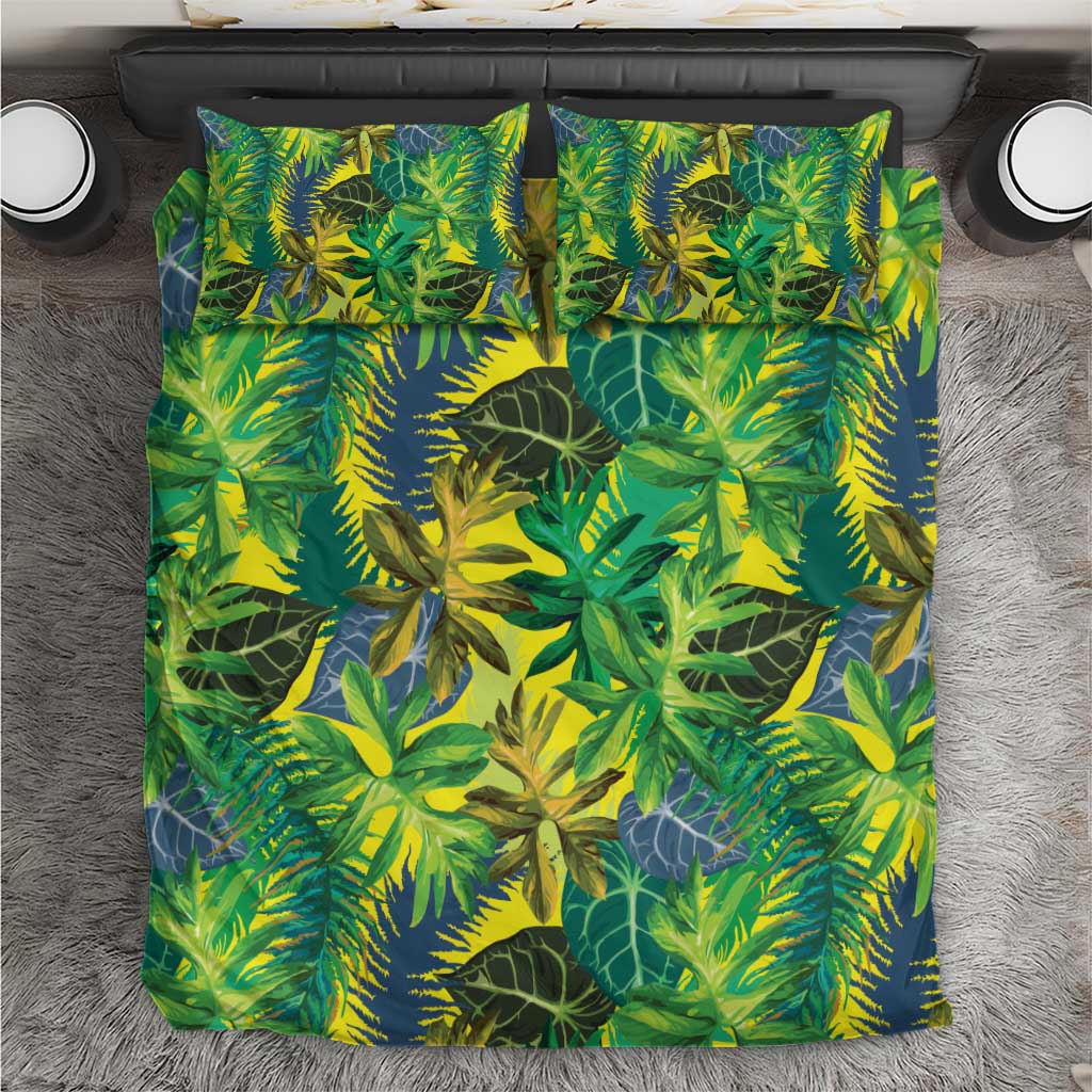 Hawaii Summer Tropical Leaves Bedding Set LT01 Yellow - Polynesian Pride