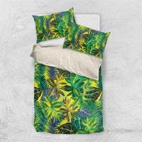 Hawaii Summer Tropical Leaves Bedding Set LT01 US Twin 172cm x 218cm Yellow - Polynesian Pride