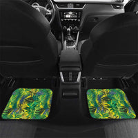 Hawaii Summer Tropical Leaves Car Mats LT01 Set 2pcs - Back Yellow - Polynesian Pride