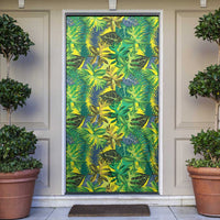 Hawaii Summer Tropical Leaves Door Cover LT01 Yellow - Polynesian Pride
