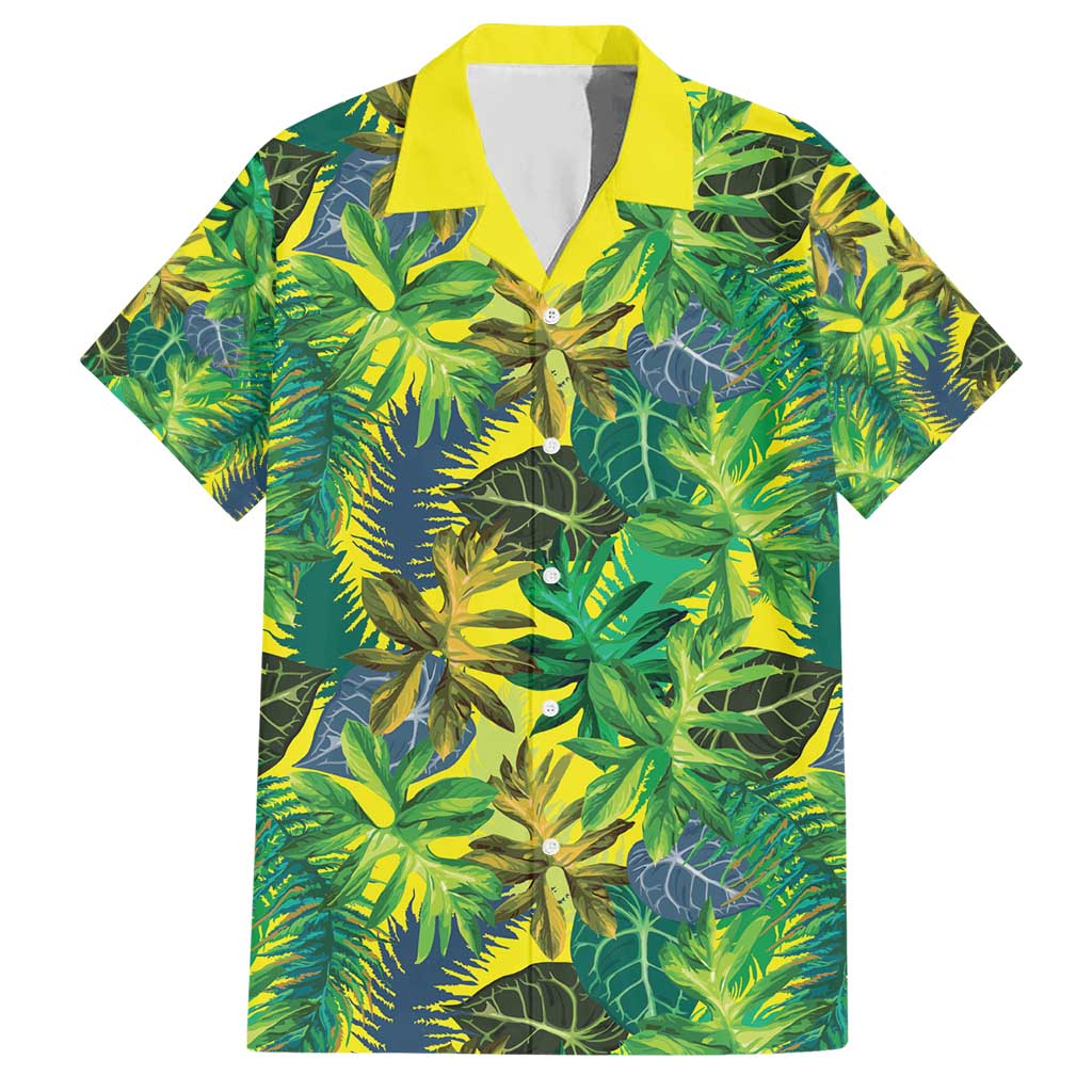 Hawaii Summer Tropical Leaves Hawaiian Shirt LT01 Yellow - Polynesian Pride