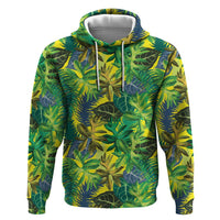 Hawaii Summer Tropical Leaves Hoodie LT01 Pullover Hoodie Yellow - Polynesian Pride
