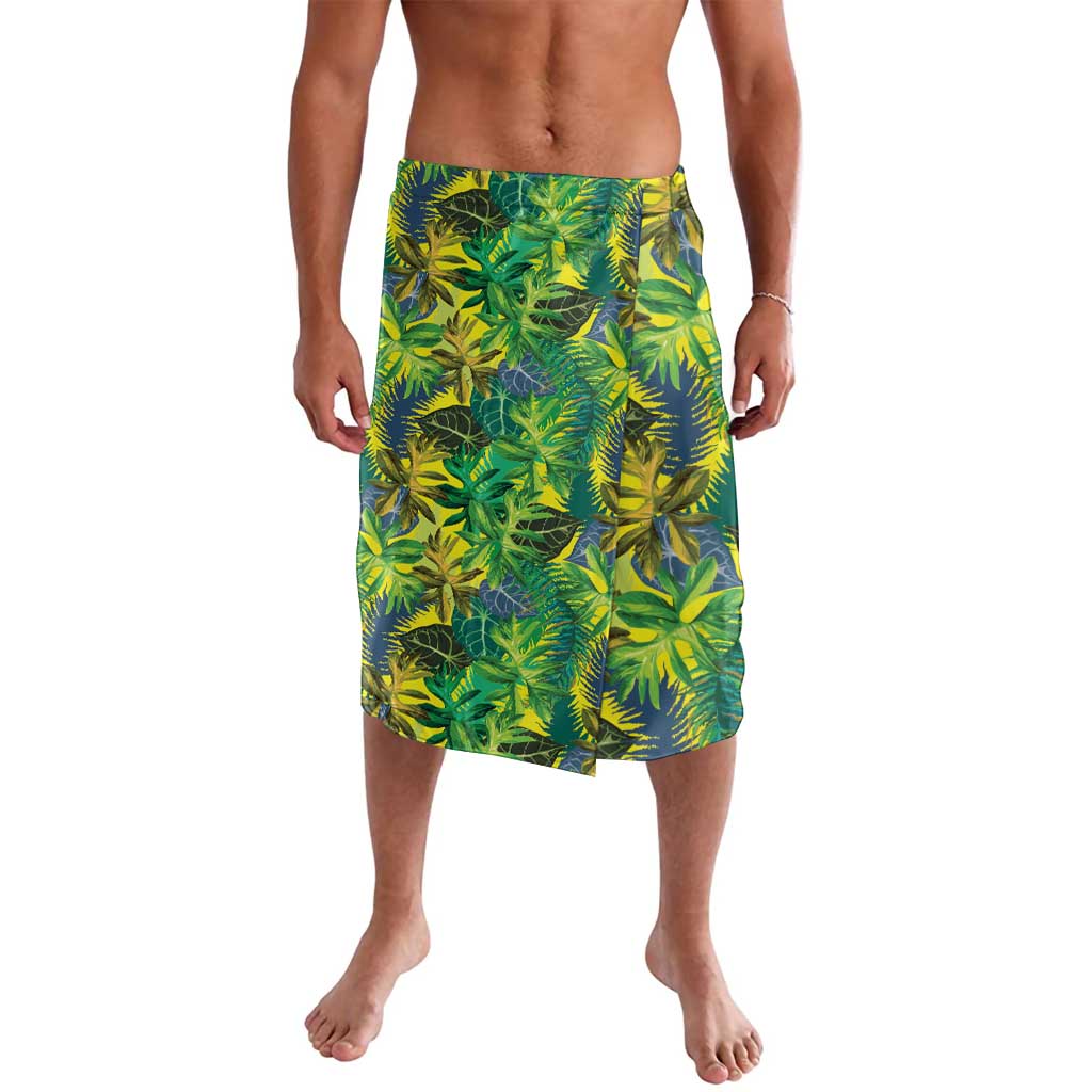 Hawaii Summer Tropical Leaves Lavalava LT01 Yellow - Polynesian Pride