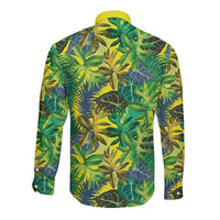 Hawaii Summer Tropical Leaves Long Sleeve Button Shirt LT01 - Polynesian Pride