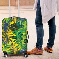 Hawaii Summer Tropical Leaves Luggage Cover LT01 Yellow - Polynesian Pride