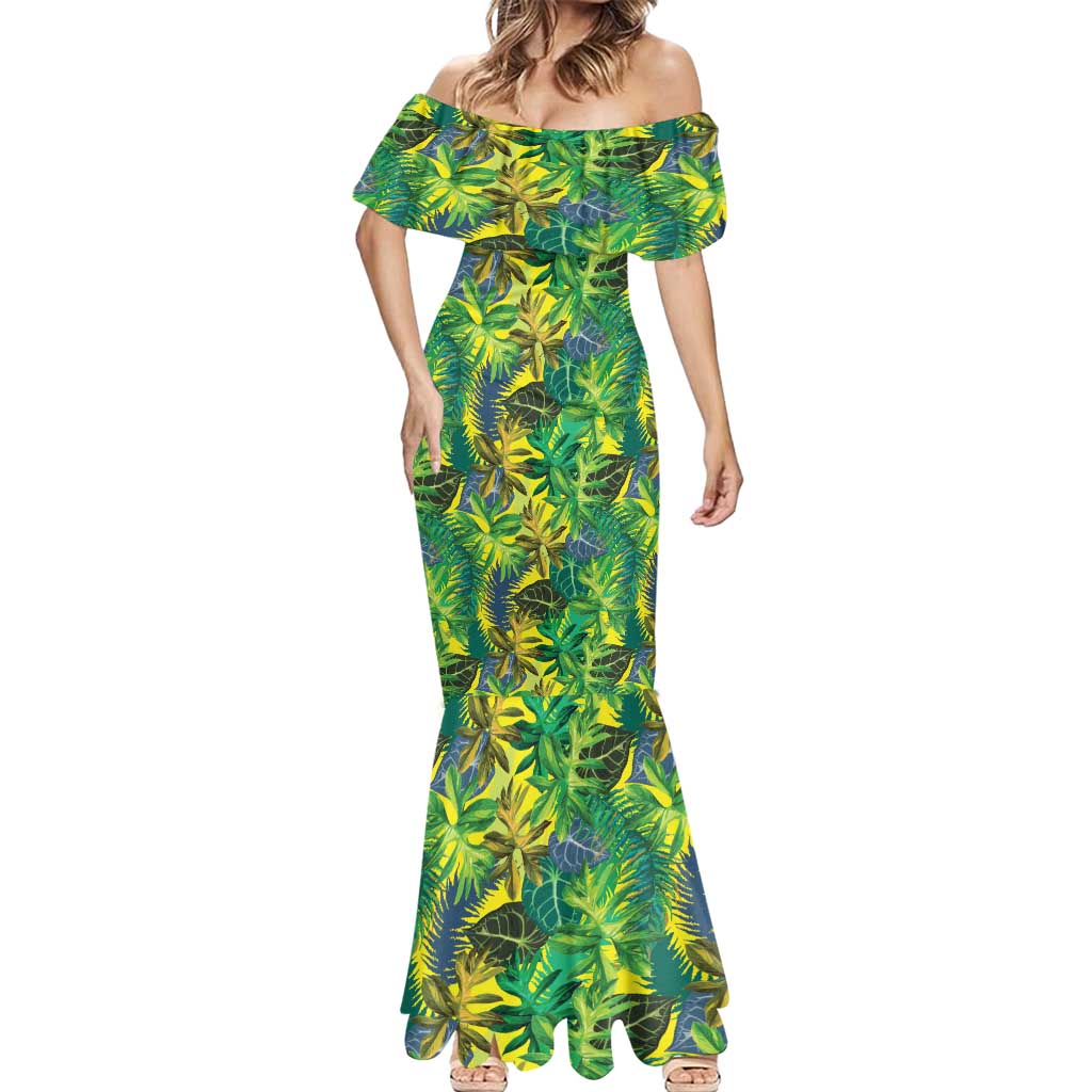 Hawaii Summer Tropical Leaves Mermaid Dress LT01 - Polynesian Pride