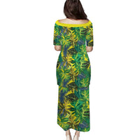Hawaii Summer Tropical Leaves Puletasi LT01 - Polynesian Pride