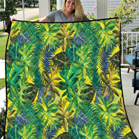 Hawaii Summer Tropical Leaves Quilt LT01 Yellow - Polynesian Pride