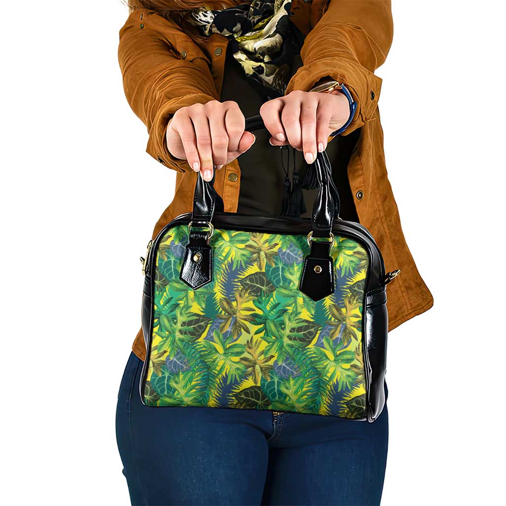Hawaii Summer Tropical Leaves Shoulder Handbag LT01 One Size Yellow - Polynesian Pride