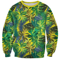 Hawaii Summer Tropical Leaves Sweatshirt LT01 Unisex Yellow - Polynesian Pride