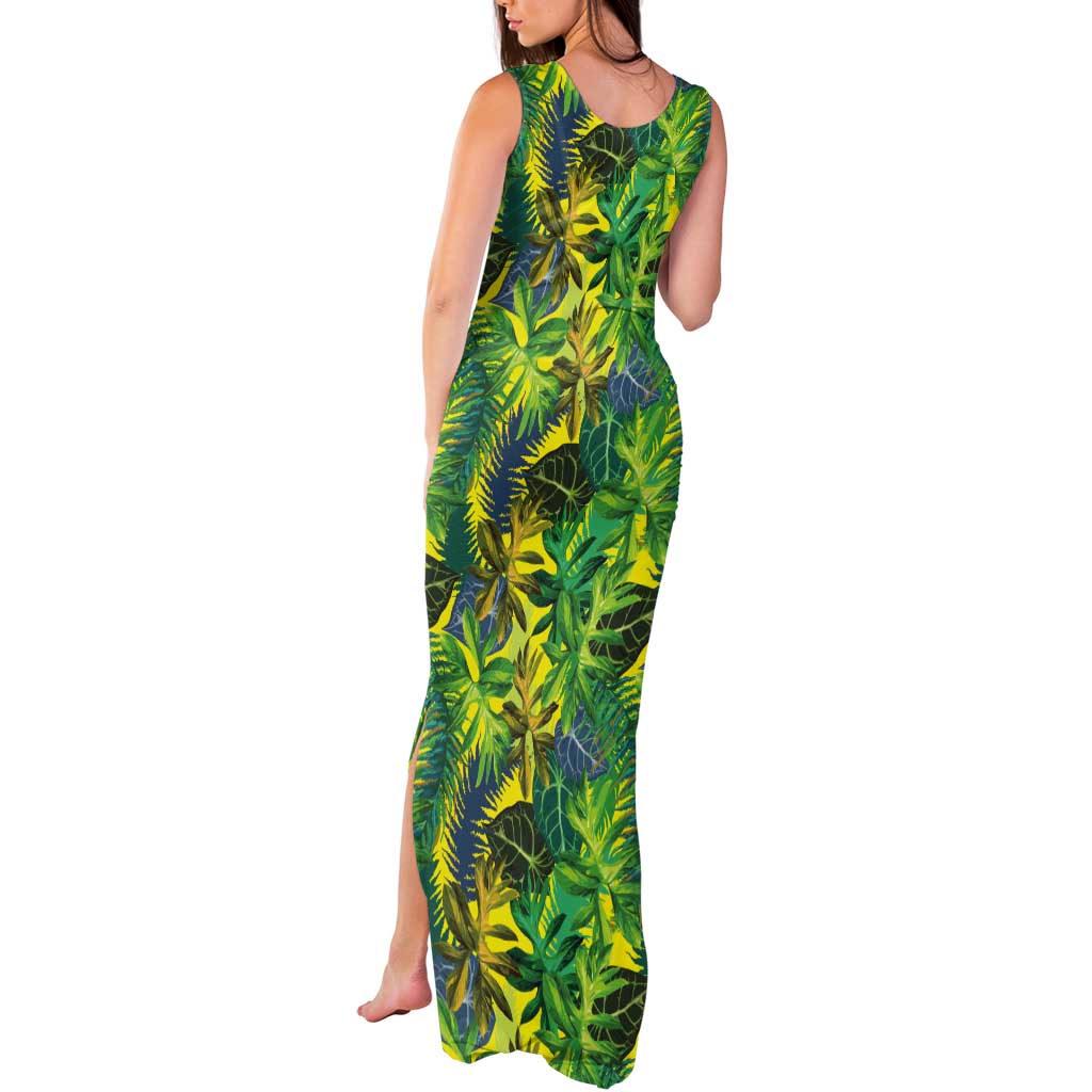 Hawaii Summer Tropical Leaves Tank Maxi Dress LT01 - Polynesian Pride