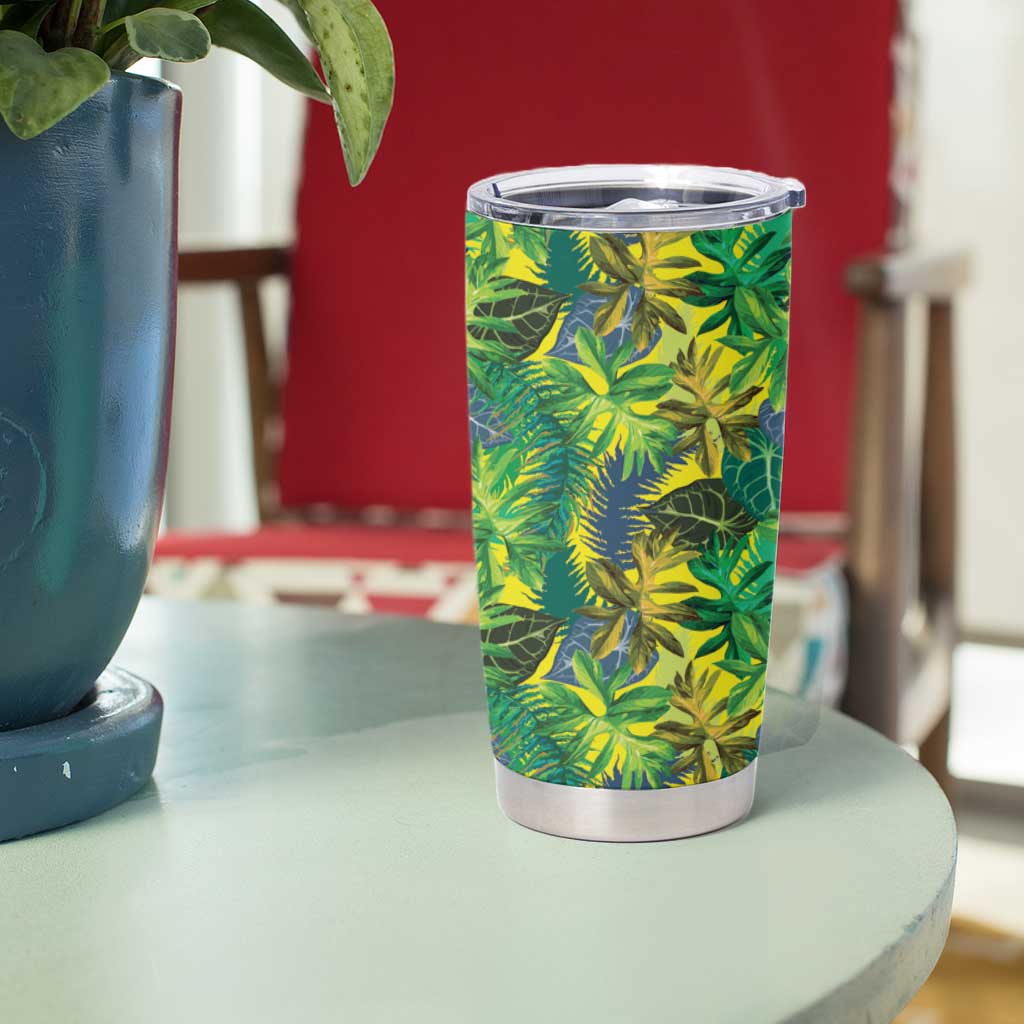 Hawaii Summer Tropical Leaves Tumbler Cup LT01 - Polynesian Pride