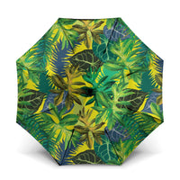 Hawaii Summer Tropical Leaves Umbrella LT01 One Size Folded 11.42 inch Opened Diameter 37.4 inch Yellow - Polynesian Pride
