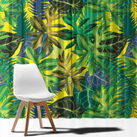 Hawaii Summer Tropical Leaves Window Curtain LT01 - Polynesian Pride