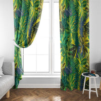 Hawaii Summer Tropical Leaves Window Curtain LT01 - Polynesian Pride