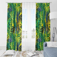 Hawaii Summer Tropical Leaves Window Curtain LT01 - Polynesian Pride