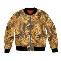 Hawaii Gold Tropical Leaves Bomber Jacket LT01 Unisex Gold - Polynesian Pride