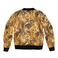Hawaii Gold Tropical Leaves Bomber Jacket LT01 - Polynesian Pride