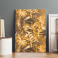 Hawaii Gold Tropical Leaves Canvas Wall Art LT01 - Polynesian Pride
