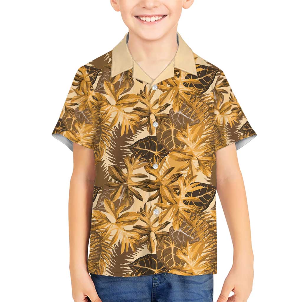 Hawaii Gold Tropical Leaves Hawaiian Shirt LT01 - Polynesian Pride