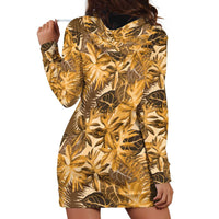 Hawaii Gold Tropical Leaves Hoodie Dress LT01 - Polynesian Pride