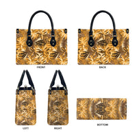 Hawaii Gold Tropical Leaves Leather Bag LT01 - Polynesian Pride