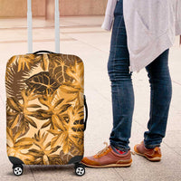 Hawaii Gold Tropical Leaves Luggage Cover LT01 Gold - Polynesian Pride