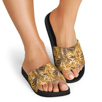 Hawaii Gold Tropical Leaves Slide Sandals LT01 - Polynesian Pride