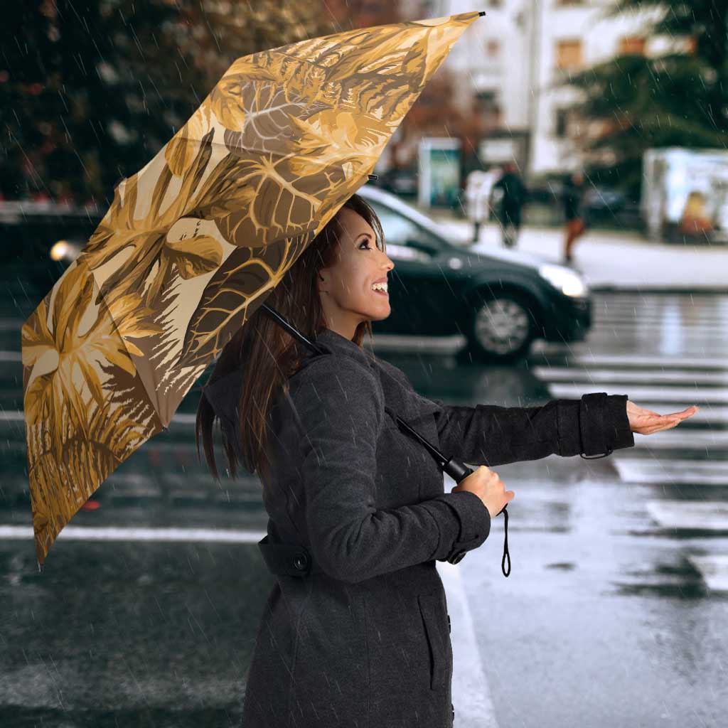 Hawaii Gold Tropical Leaves Umbrella LT01 - Polynesian Pride