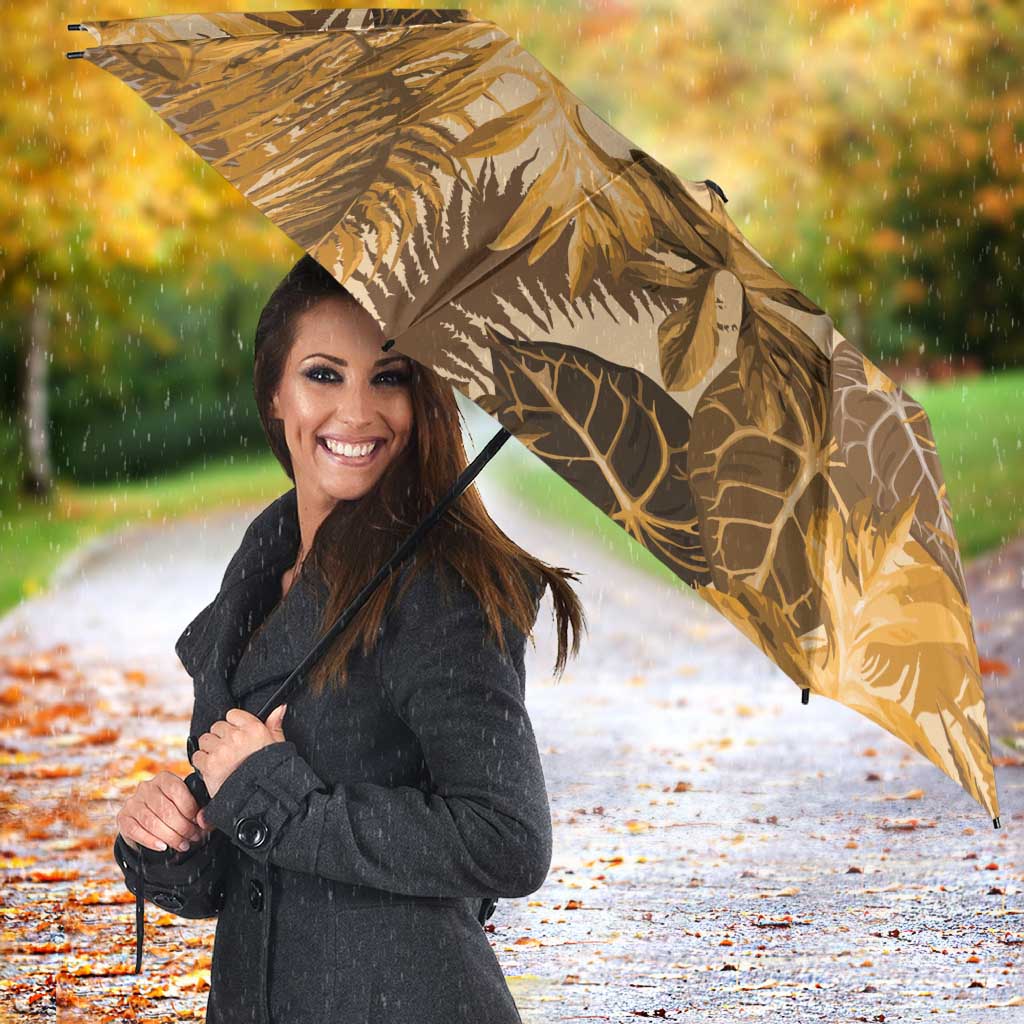 Hawaii Gold Tropical Leaves Umbrella LT01 - Polynesian Pride