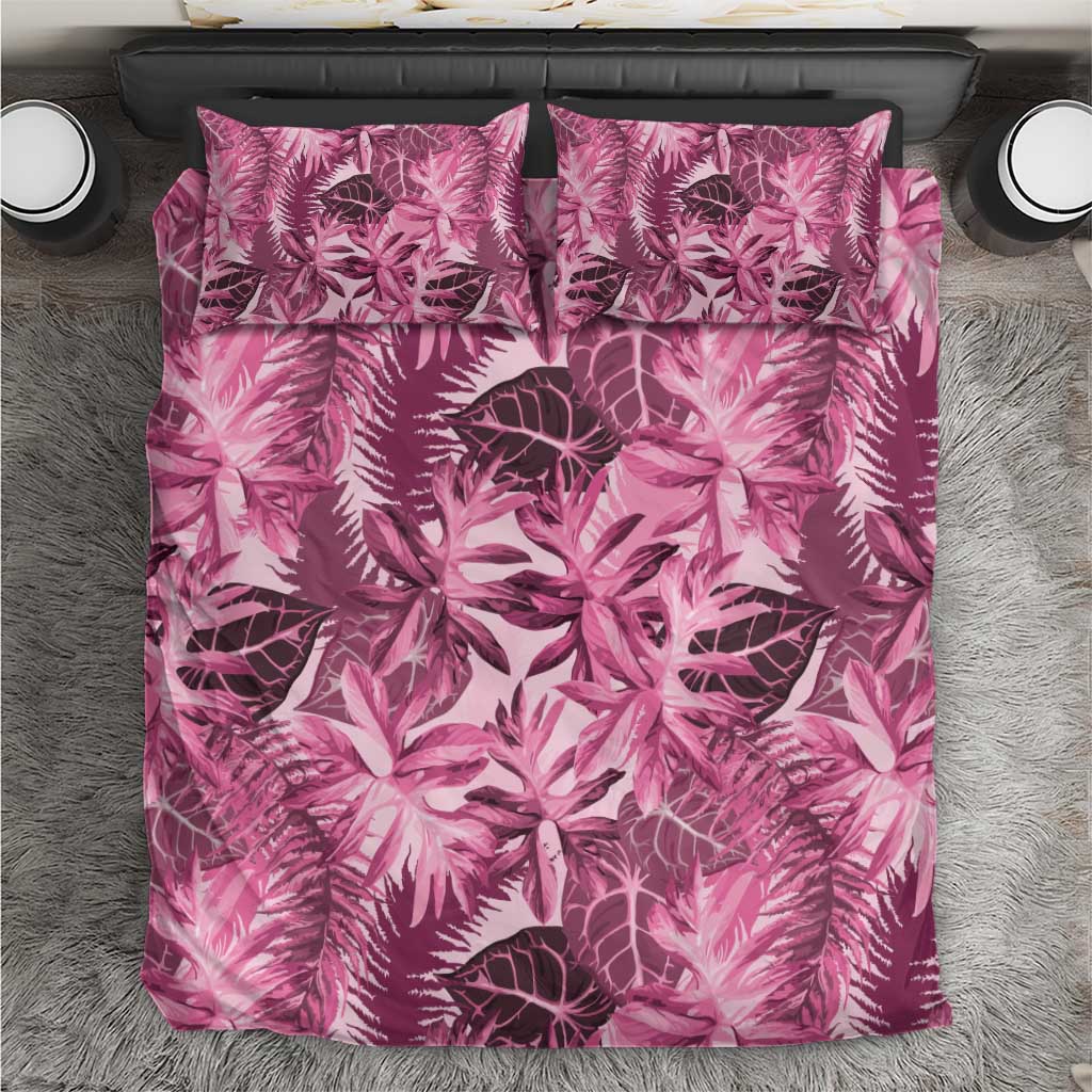 Hawaii Pink Tropical Leaves Bedding Set LT01 Pink - Polynesian Pride