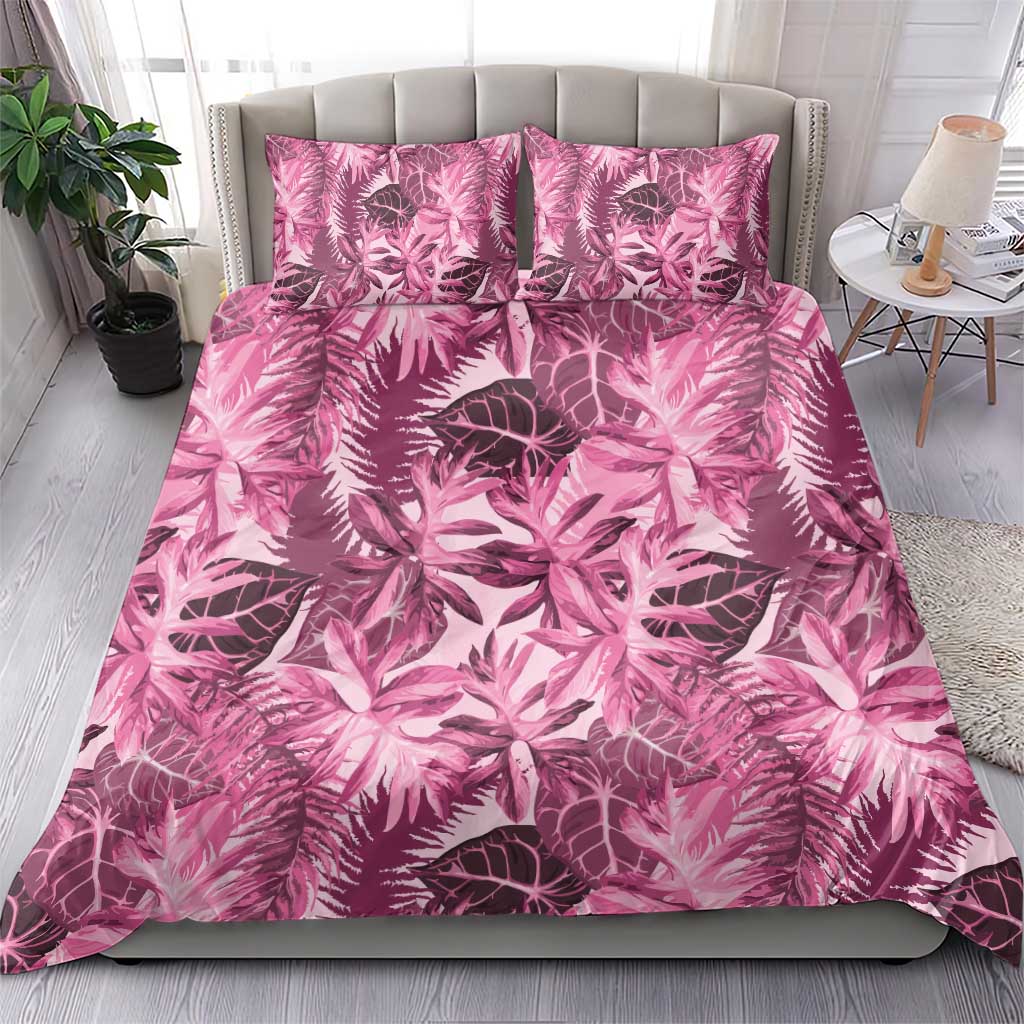 Hawaii Pink Tropical Leaves Bedding Set LT01 - Polynesian Pride
