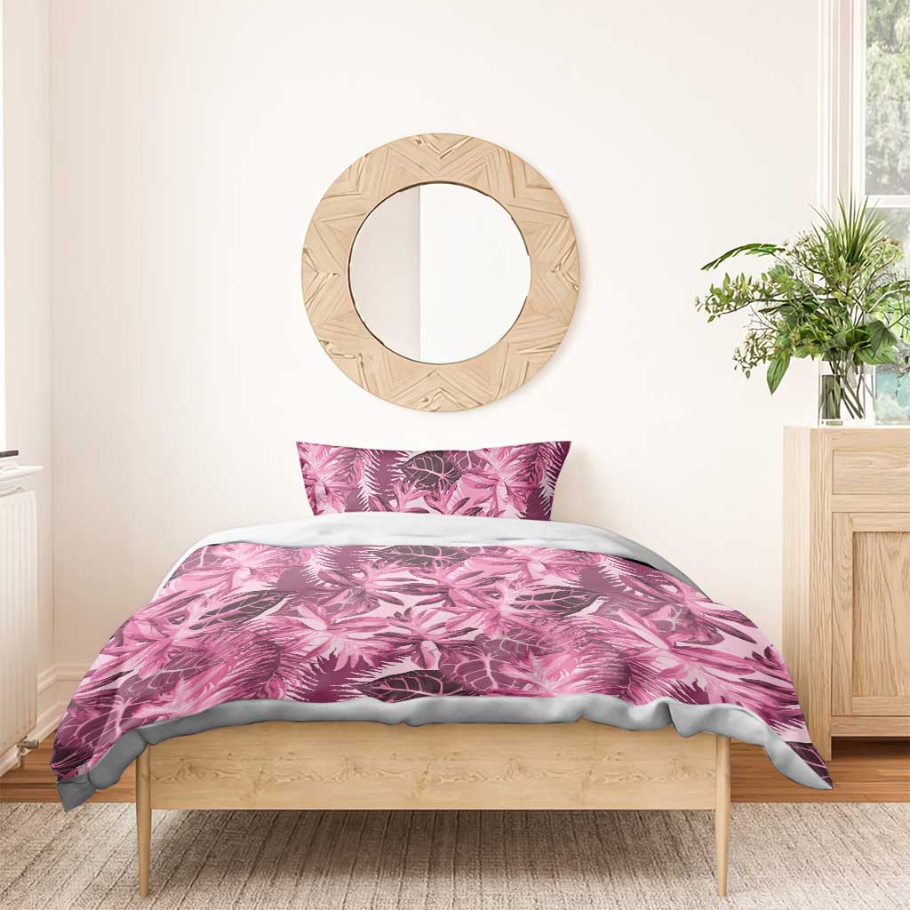 Hawaii Pink Tropical Leaves Bedding Set LT01 - Polynesian Pride