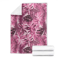 Hawaii Pink Tropical Leaves Blanket LT01 - Polynesian Pride