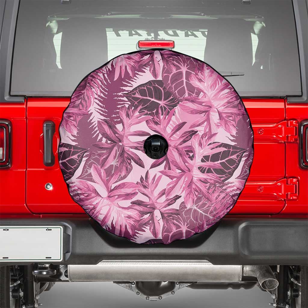 Hawaii Pink Tropical Leaves Spare Tire Cover LT01 - Polynesian Pride