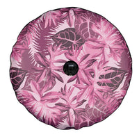 Hawaii Pink Tropical Leaves Spare Tire Cover LT01 - Polynesian Pride