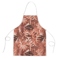 Hawaii Red Brown Tropical Leaves Apron LT01 Brown - Polynesian Pride