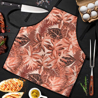 Hawaii Red Brown Tropical Leaves Apron LT01 Brown - Polynesian Pride