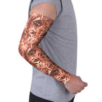 Hawaii Red Brown Tropical Leaves Arm Sleeves LT01 - Polynesian Pride