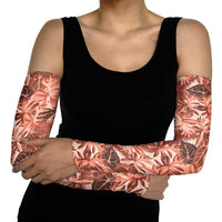 Hawaii Red Brown Tropical Leaves Arm Sleeves LT01 - Polynesian Pride