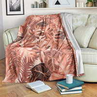 Hawaii Red Brown Tropical Leaves Blanket LT01 Brown - Polynesian Pride