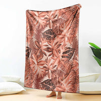 Hawaii Red Brown Tropical Leaves Blanket LT01 - Polynesian Pride