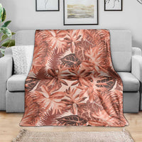 Hawaii Red Brown Tropical Leaves Blanket LT01 - Polynesian Pride