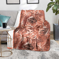 Hawaii Red Brown Tropical Leaves Blanket LT01 - Polynesian Pride