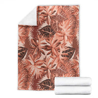 Hawaii Red Brown Tropical Leaves Blanket LT01 - Polynesian Pride